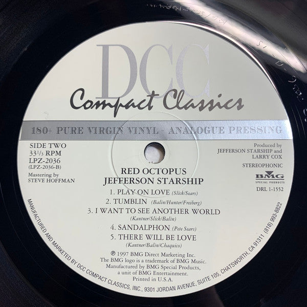 Jefferson Starship : Red Octopus (LP, Album, Ltd, Num, RE, RM, 180)