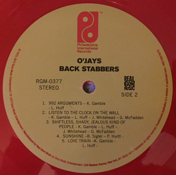 O'Jays* : Back Stabbers (LP, Album, RE, S/Edition, 180)