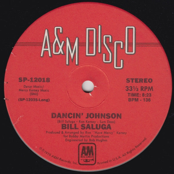 Bill Saluga : Dancin' Johnson (Disco Version) (12", Single)