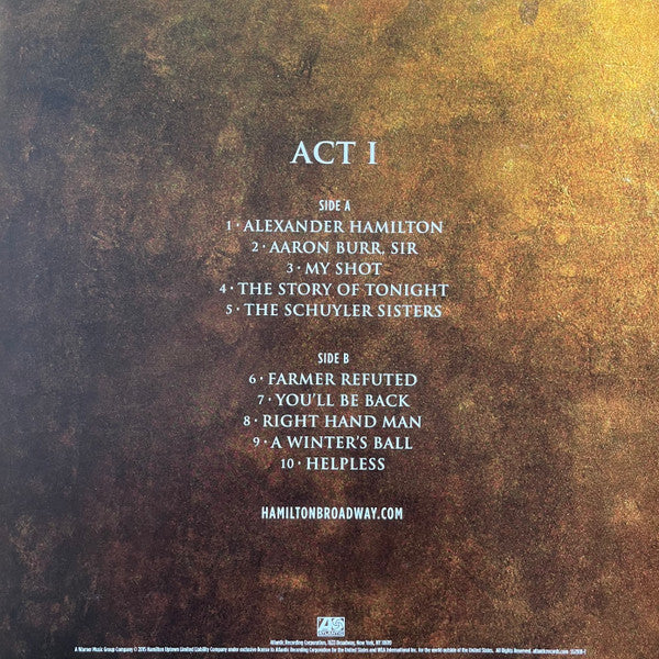 Lin-Manuel Miranda : Hamilton: An American Musical (Original Broadway Cast Recording) (4xLP + Box, Album)