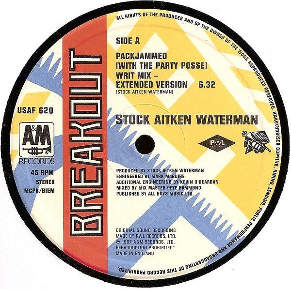 Stock Aitken Waterman* : Packjammed (With The Party Posse) (12", Promo)