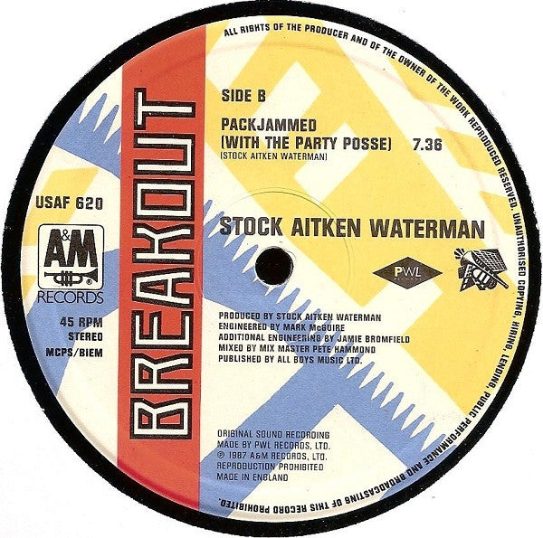 Stock Aitken Waterman* : Packjammed (With The Party Posse) (12", Promo)