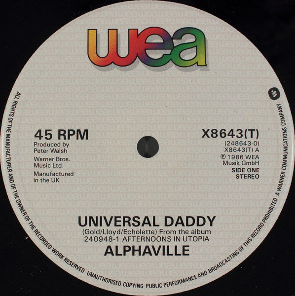 Alphaville : Universal Daddy (Aquarian Dance Mix) (12")