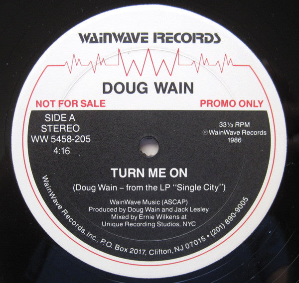 Doug Wain* : Turn Me On (12", Single, Promo)