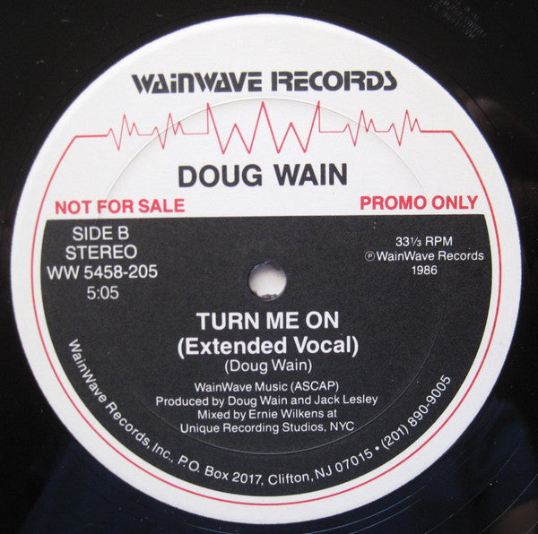 Doug Wain* : Turn Me On (12", Single, Promo)