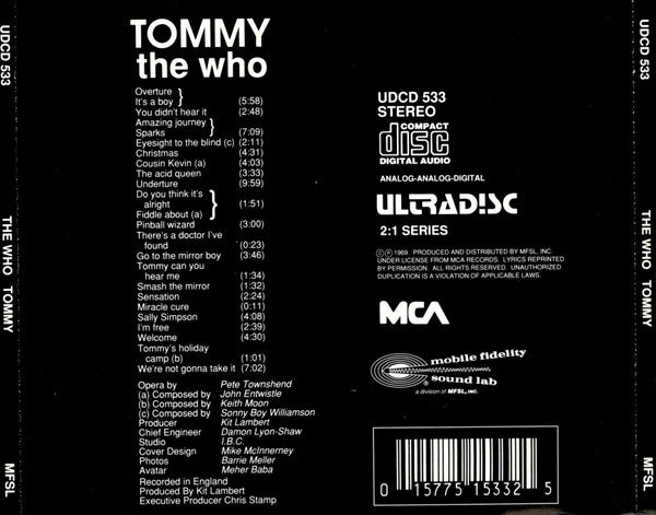 The Who : Tommy (CD, Album, RE, RM, Gol)