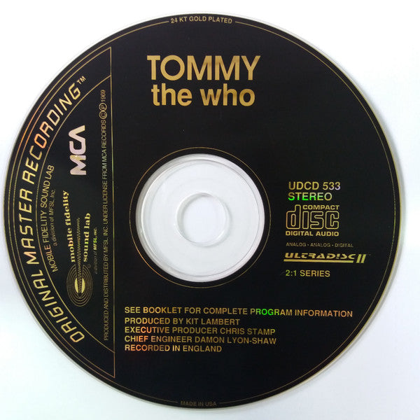 The Who : Tommy (CD, Album, RE, RM, Gol)