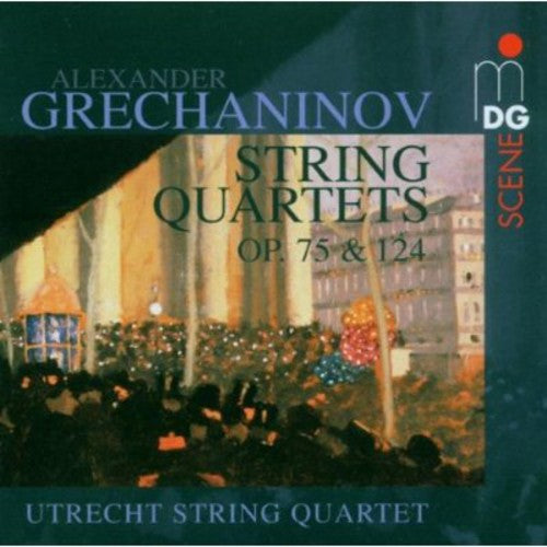 the album cover for A. Grechaninov - String Quartets 3 & 4 Opp 75 & 124