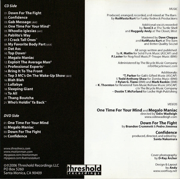 Motion Man : Pablito's Way (Hybrid, DualDisc, Album)