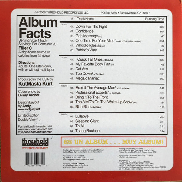 Motion Man : Pablito's Way (2xLP, Album, Ltd)