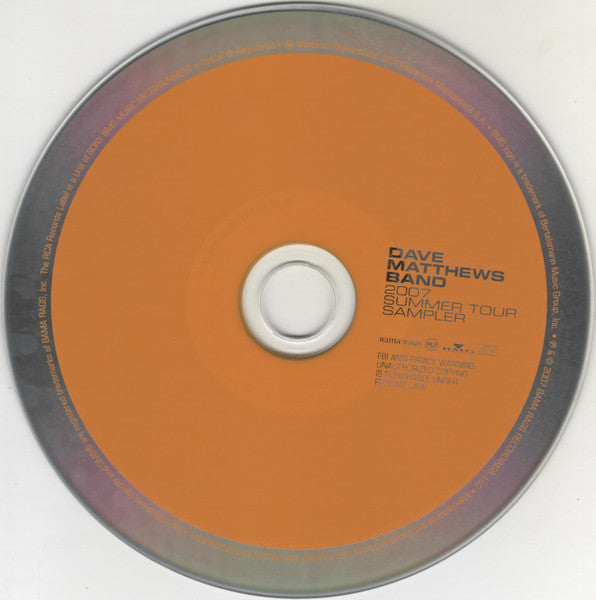 Dave Matthews Band : 2007 Summer Tour Sampler (CD, Comp)