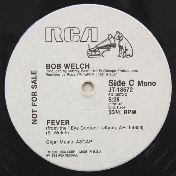 Bob Welch : Fever (12", Single, Promo)