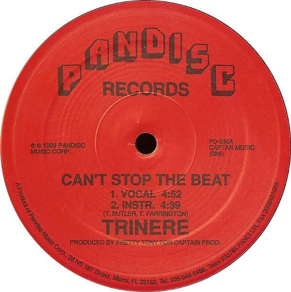 Trinere : Can't Stop The Beat (12")