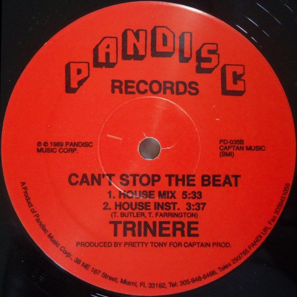 Trinere : Can't Stop The Beat (12")