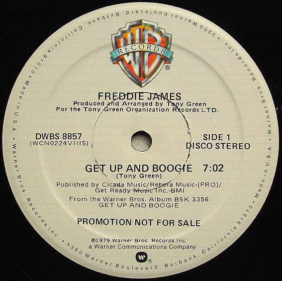 Freddie James : Get Up And Boogie (12", Promo)