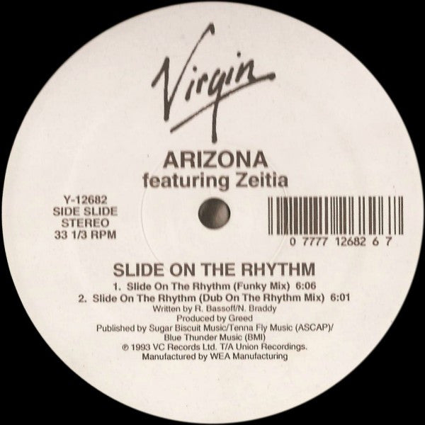 Arizona Featuring Zeitia* : Slide On The Rhythm (12")