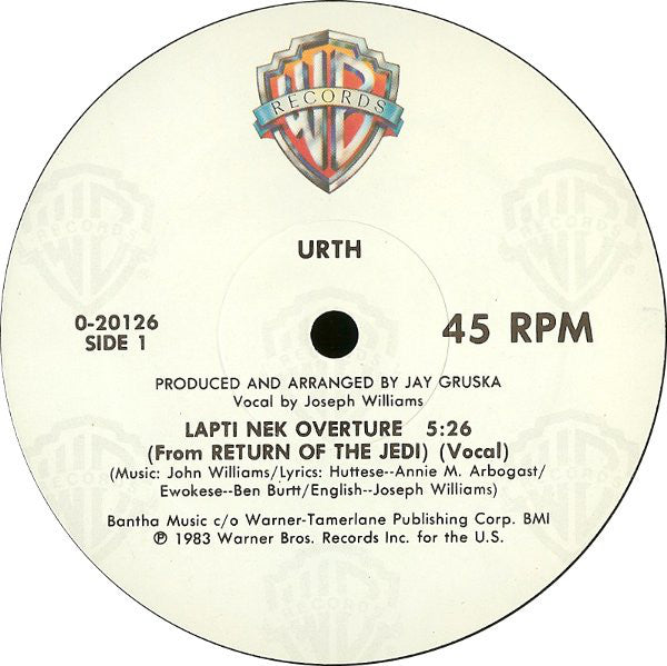 Urth : Lapti Nek Overture (From Return Of The Jedi) (12")