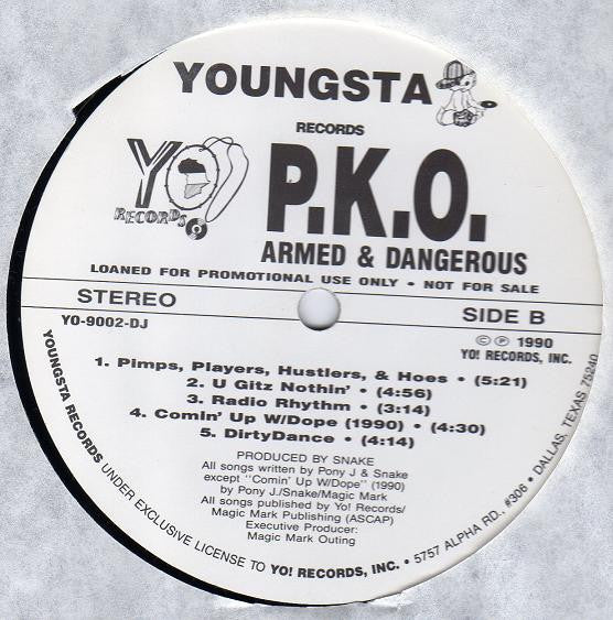 P.K.O. : Armed & Dangerous (LP, Album, Promo)