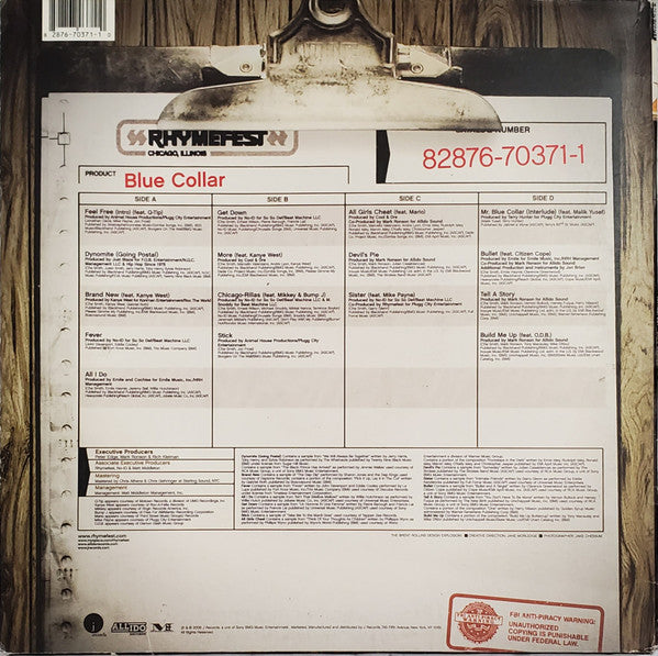 Rhymefest : Blue Collar (2xLP, Album)