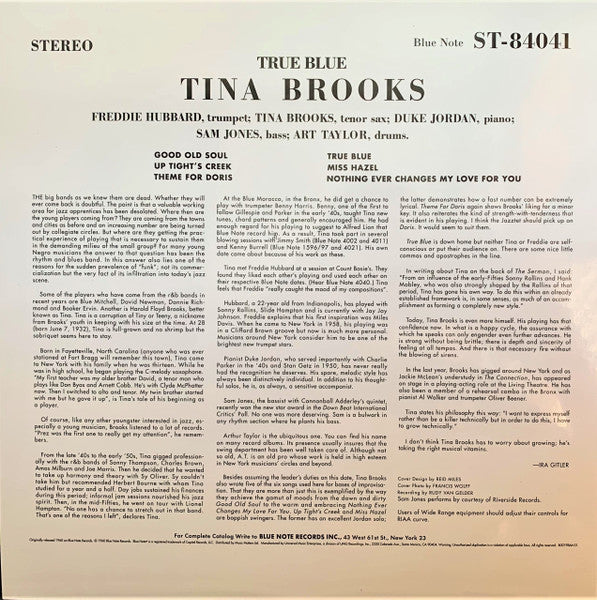 Tina Brooks : True Blue (LP, Album, Ltd, RE, Blu)