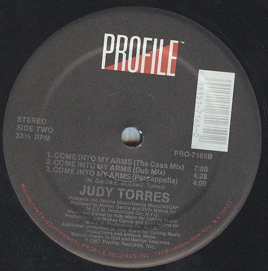 Judy Torres : Come Into My Arms (12", Single)