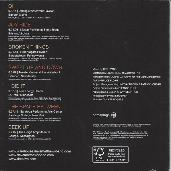 Dave Matthews Band : Warehouse 7 Volume 4 (CD)