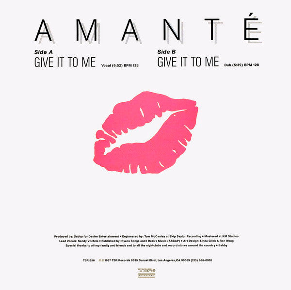 Amanté : Give It To Me (12")