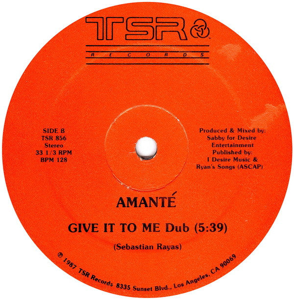 Amanté : Give It To Me (12")