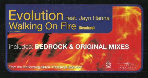 Evolution feat. Jayn Hanna : Walking On Fire (Remixes) (12")