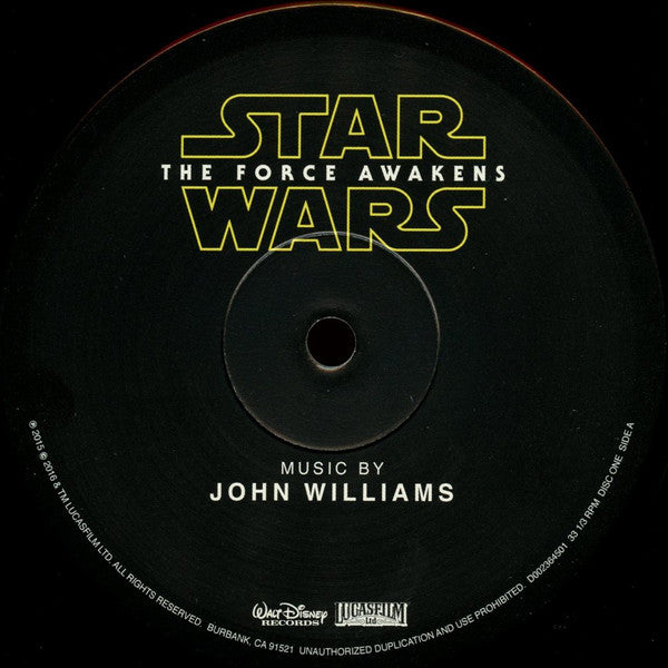John Williams (4) : Star Wars: The Force Awakens (Original Motion Picture Soundtrack) (2xLP, Album, Etch)