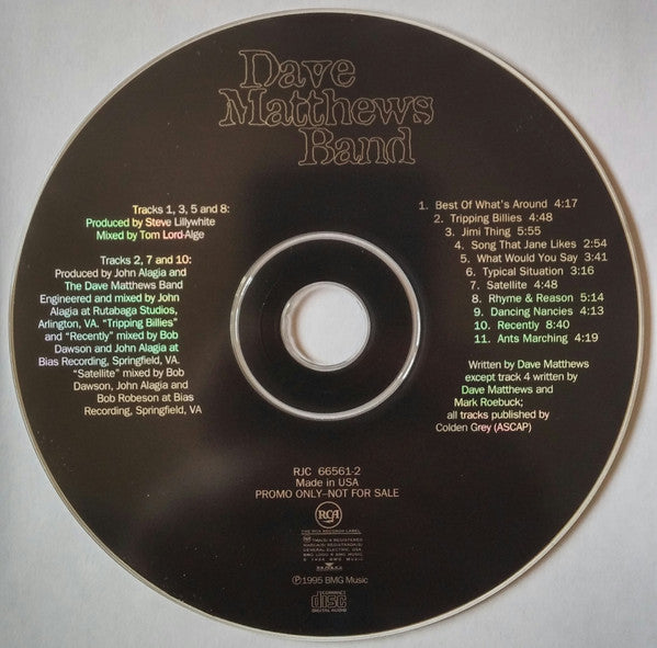 Dave Matthews Band : Dave Matthews Band (CD, Comp, Promo)