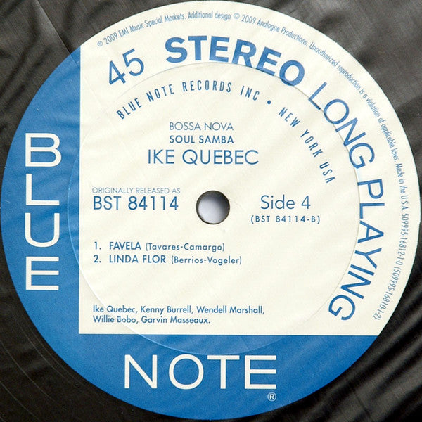 Ike Quebec : Bossa Nova Soul Samba (2x12", Album, RE, RP, QRP)