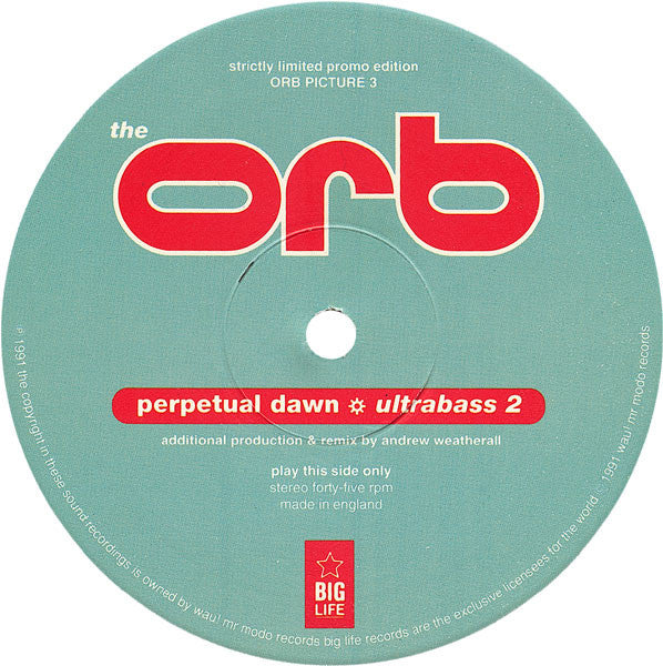 The Orb : Perpetual Dawn (12", S/Sided, Single, Ltd, Pic, Promo)