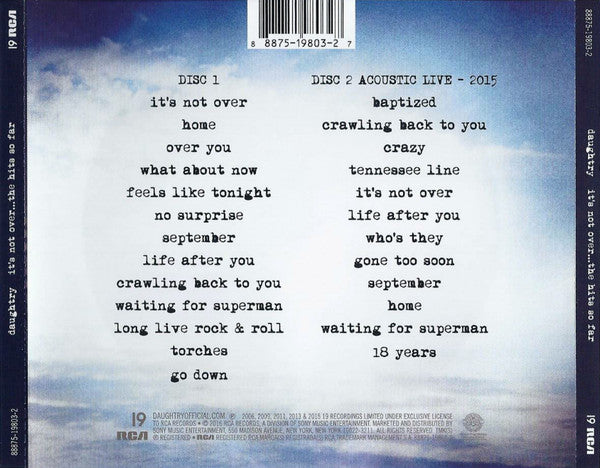 Daughtry : It's Not Over...The Hits So Far (2xCD, Comp, Dlx)