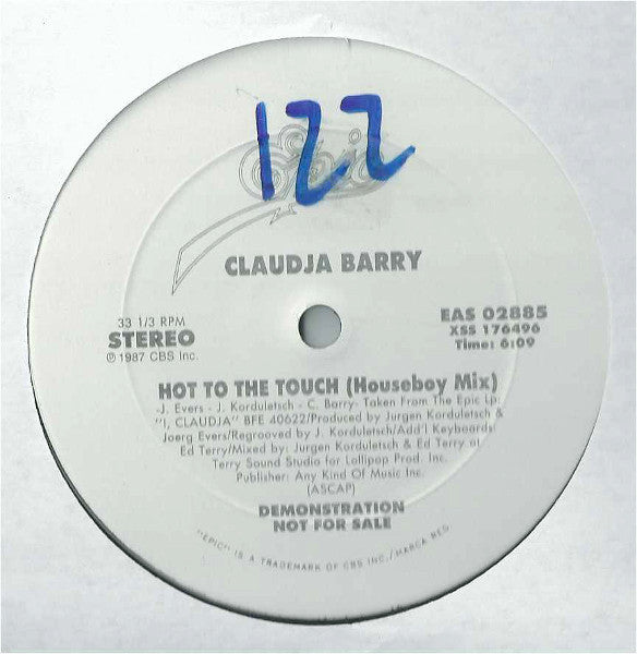 Claudja Barry : Hot To The Touch (12", Promo)