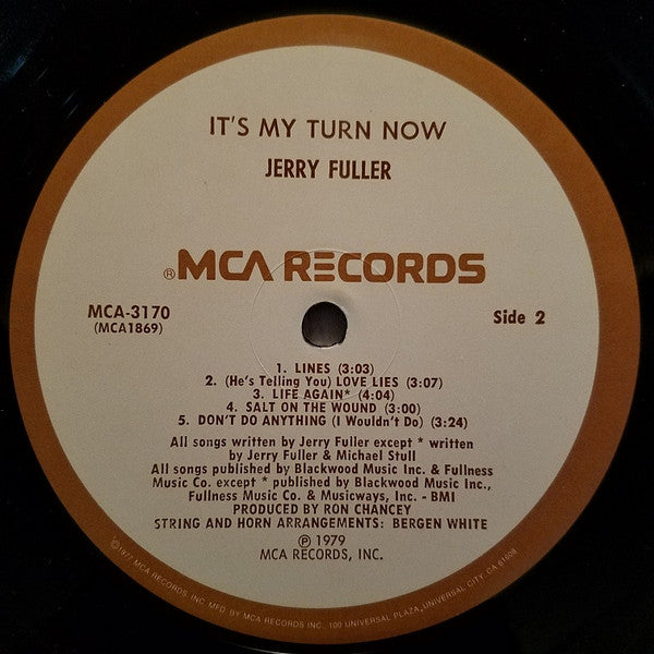 Jerry Fuller : It's My Turn Now (LP)