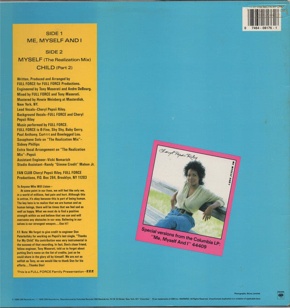 Cheryl Pepsii Riley : Me, Myself And I (12")