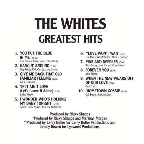 The Whites : Greatest Hits (CD, Comp)