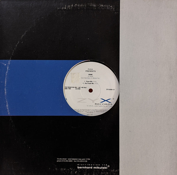 F.O.X. : Boing (12", Promo)
