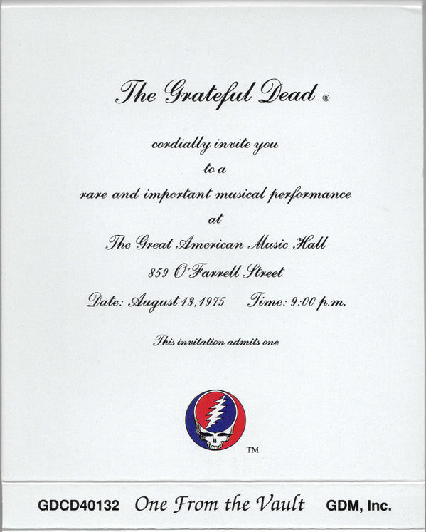 The Grateful Dead : One From The Vault (2xCD, Album, Dig)