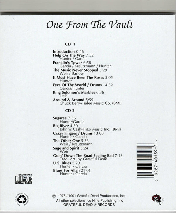 The Grateful Dead : One From The Vault (2xCD, Album, Dig)