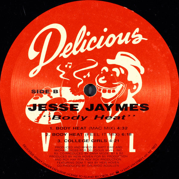 Jesse Jaymes : Body Heat (12", Single)