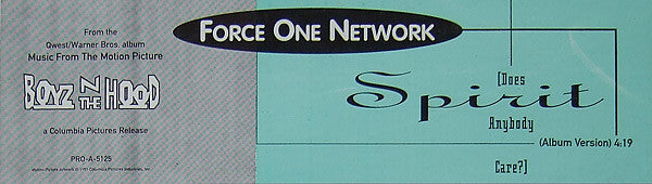Force One Network : Spirit (Does Anybody Care?) (12", Promo)