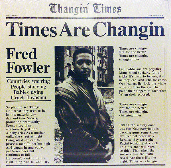 Fred Fowler : Times Are Changin' (12", Promo)