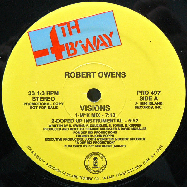 Robert Owens : Visions (12", Promo)