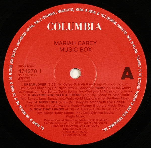 Mariah Carey : Music Box (LP, Album)