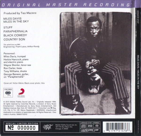 Miles Davis : Miles In The Sky (SACD, Hybrid, Album, Ltd, Num, RE, RM)