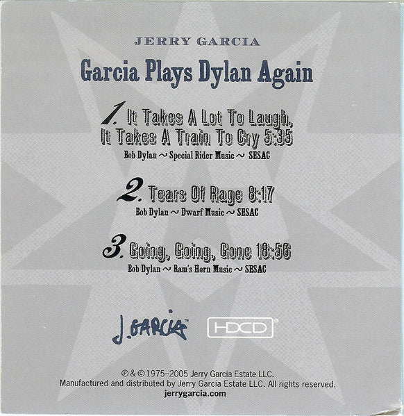 Jerry Garcia : Garcia Plays Dylan (3xHDCD, Album, Ltd)