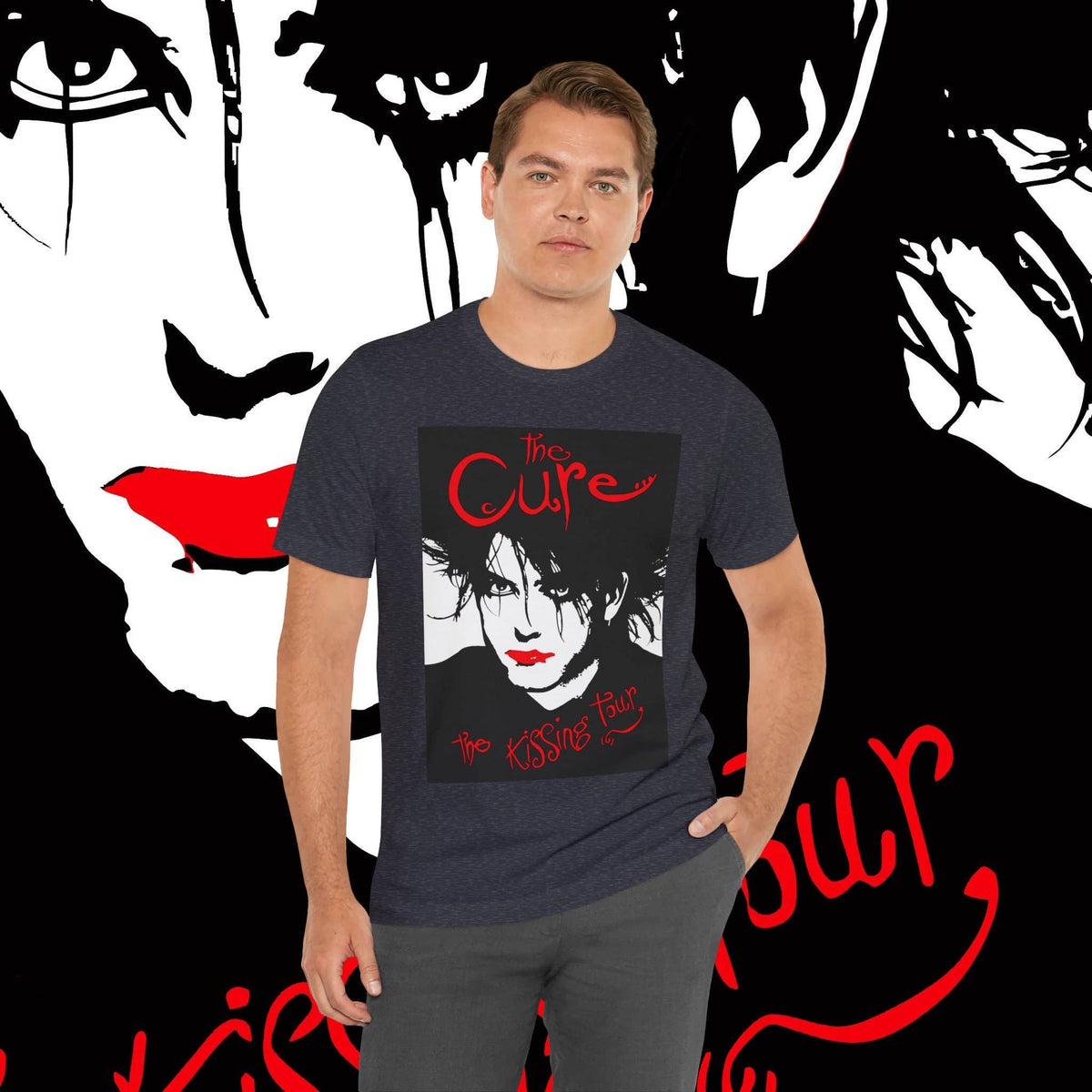 Robert Smith The Cure 1987 Kissing Tour Gothic Rock Tee