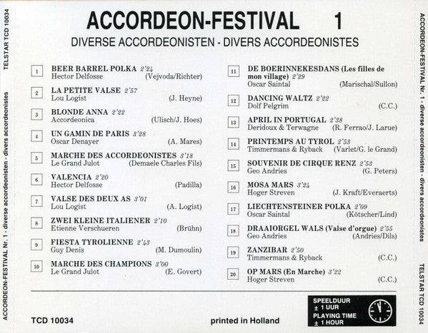 Various : Accordeon-Festival Nr.1 (CD, Comp)